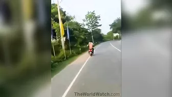 2 Girls And 1 Scary Biker