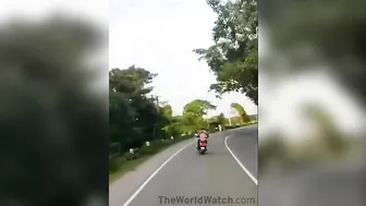 2 Girls And 1 Scary Biker