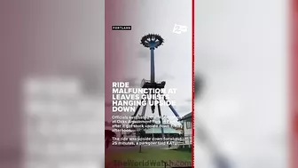 30 People Trapped Upside Down In Amusement Park
