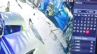 A Few Friends Challenged One Person To Sit On A Large Box Of Fireworks