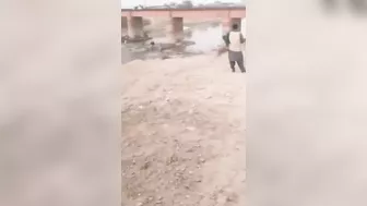Cyclists Use Railway Bridge To Cross River After Road Closure