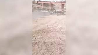 Cyclists Use Railway Bridge To Cross River After Road Closure
