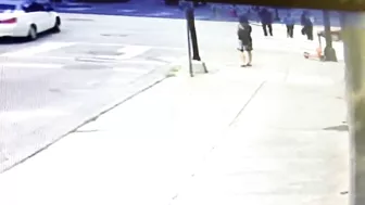 Black Man Knocks Down White Woman For No Reason