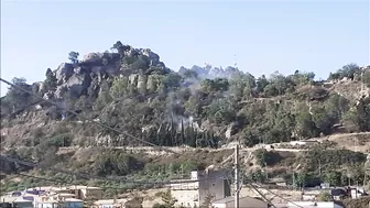 Campfire Near The House