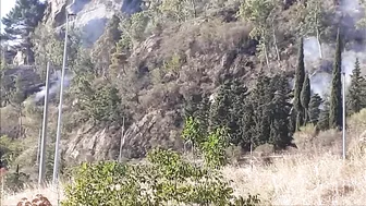 Campfire Near The House