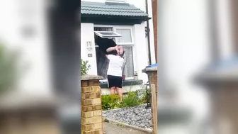 British Woman Trapped Outside Window