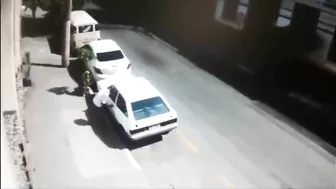 Car Thief Gets Immediate Retribution