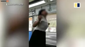 Chinese Woman Loses Consciousness And Jumps Towards Male Passenger On Subway