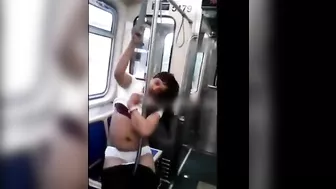 Fat Girl Pole Dancing On Public Transport