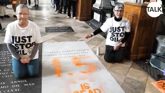 Climate Change Idiots Vandalize Charles Darwin's Grave