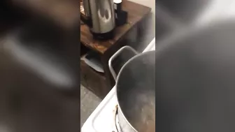 Preparing French Fries With Boiling Tar