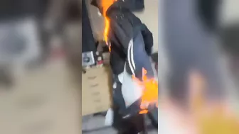 A Madman Accidentally Sets Himself On Fire