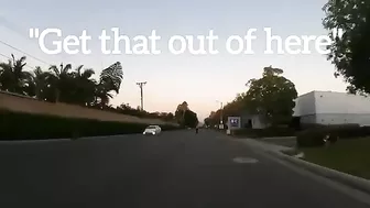 Crazy Karen Tries To Stop A Motorcycle With Her Feet