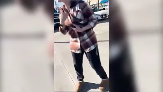 Crazy Parking Lot Karen Attacks Young Woman