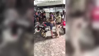 Crazy Soldier Humiliates Biker