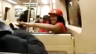 Crazy Black Girl On Public Transport