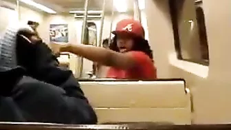 Crazy Black Girl On Public Transport