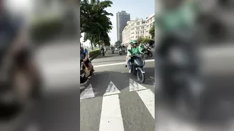 Crossing The Road In Vietnam