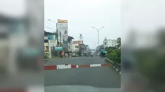 Cyclist Brakes While Crossing The Road In Front Of A Train