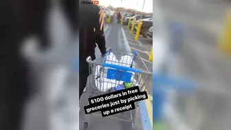 Dishonest Woman Found A Receipt In Front Of Walmart And Went Inside