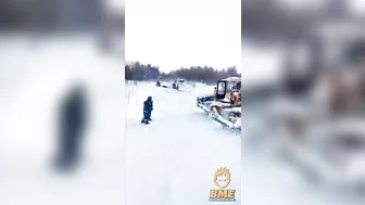 The Driver Sank His Machine Into The Frozen River Bottom