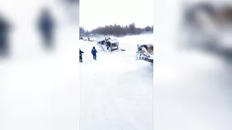 The Driver Sank His Machine Into The Frozen River Bottom