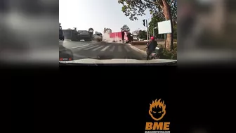 The Driver Fell Down At The Intersection With The Intention Of Dying.