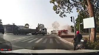 The Driver Fell Down At The Intersection With The Intention Of Dying.