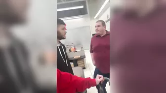 When The Fat Guy With Weird Eyes Gets Angry, This Guy Acts Calm