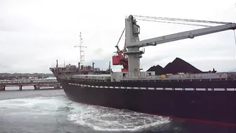 Engine Failure Causes Giant Cargo Ship To Crash Into Dock