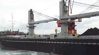 Engine Failure Causes Giant Cargo Ship To Crash Into Dock