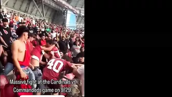 Fan Brawl Breaks Out During Cardinals-Commanders Game