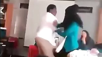 Fat Black Guy Bangs Girl's Ass Hard