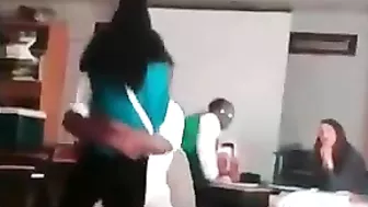 Fat Black Guy Bangs Girl's Ass Hard