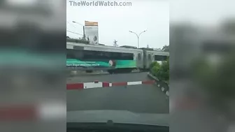 Motorcyclist Torn To Pieces By Train