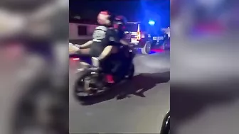 Woman On Motorcycle Insults Police