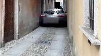 Ferrari Roma Stuck In Narrow Street