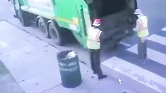 Garbage Man Spends His Last Day On The Job On Watch