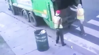 Garbage Man Spends His Last Day On The Job On Watch