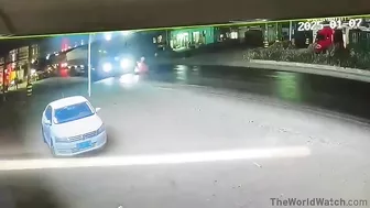 Girl On Motorcycle Gets Run Over - Brutal Accident