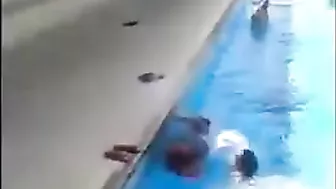 Grandma Pushed A Friend In The Pool