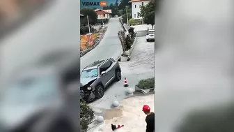 Guys Got A Traffic Cone On Their Ass