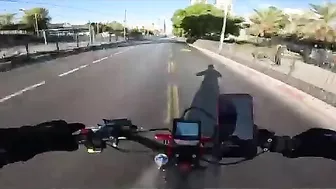 Man Catches Fire While Riding Bicycle