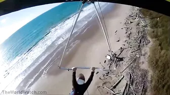Hang Gliding Nightmare: Man Hits Ground Hard