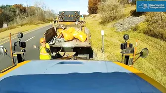 Highway Worker Nearly Hit By Box Truck On Interstate 81