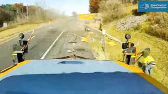 Highway Worker Nearly Hit By Box Truck On Interstate 81