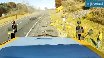 Highway Worker Nearly Hit By Box Truck On Interstate 81