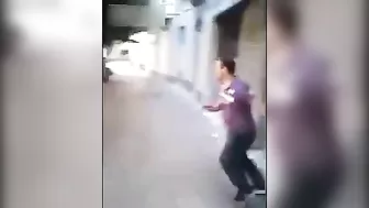 Idiot And Trash Can