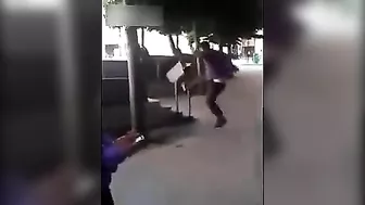 Idiot And Trash Can