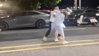 Husband Beats Wife In Public Until She Decides To Fight Back
